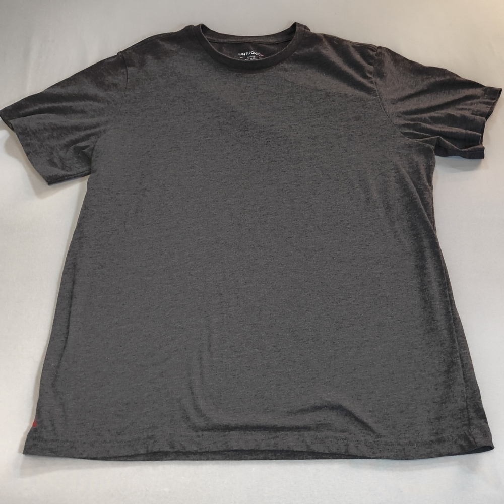 Untuckit Charcoal Gray Men's Crew Neck Short Sleeve Tee , Size L
